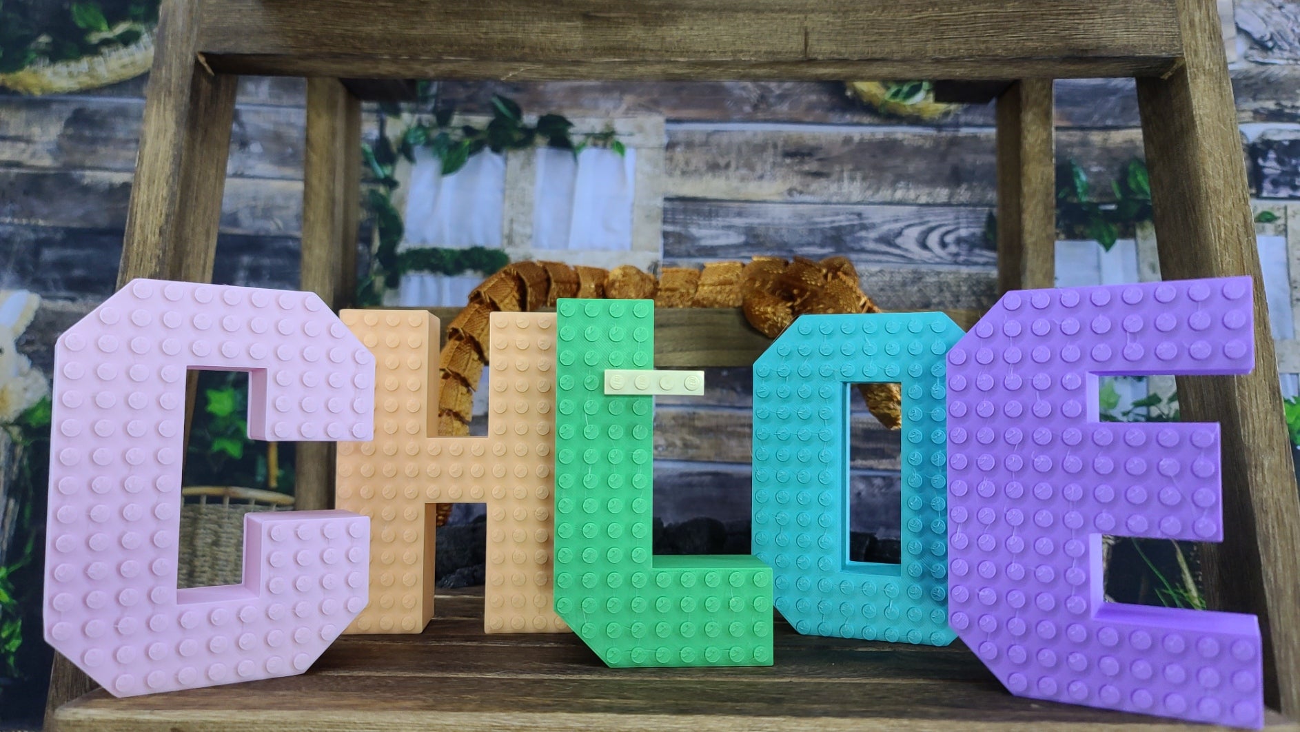 Personalized Large Name Plate - Custom Brick Letters