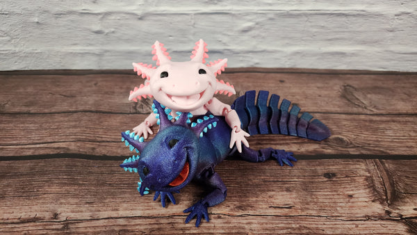 Detailed Articulated Axolotl - 3D Printed Fidget