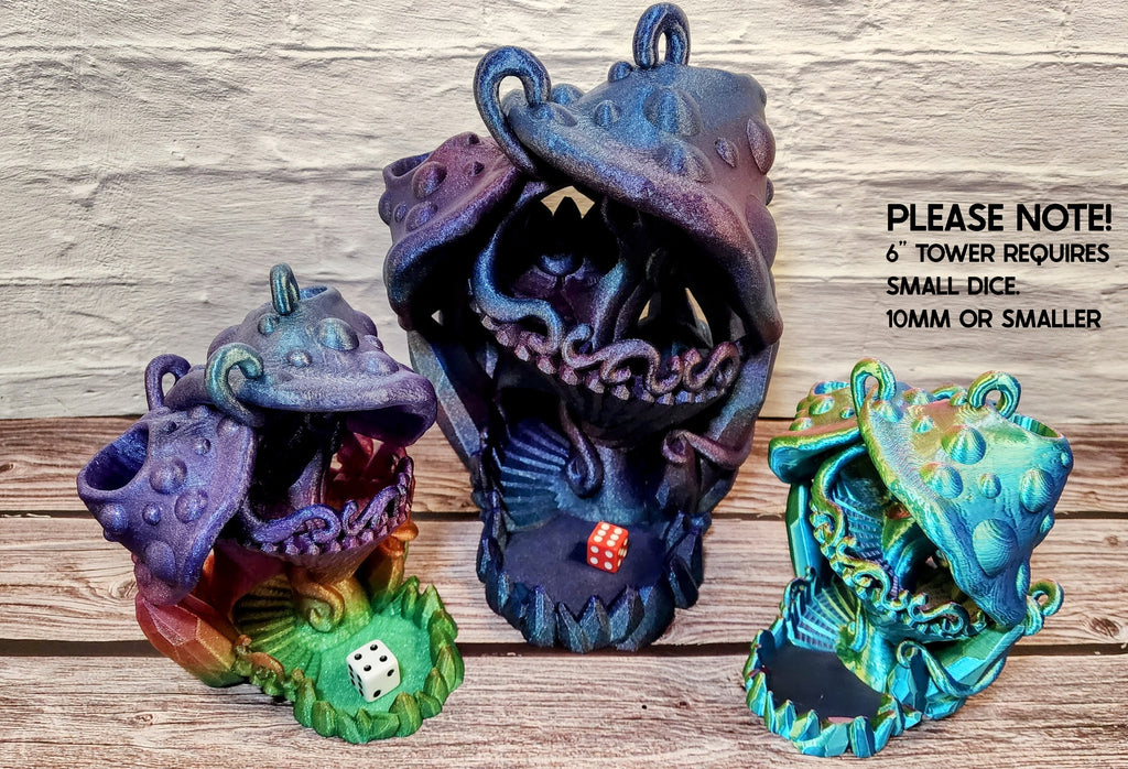 Crystal Mushroom Dice Tower - 3D Printed