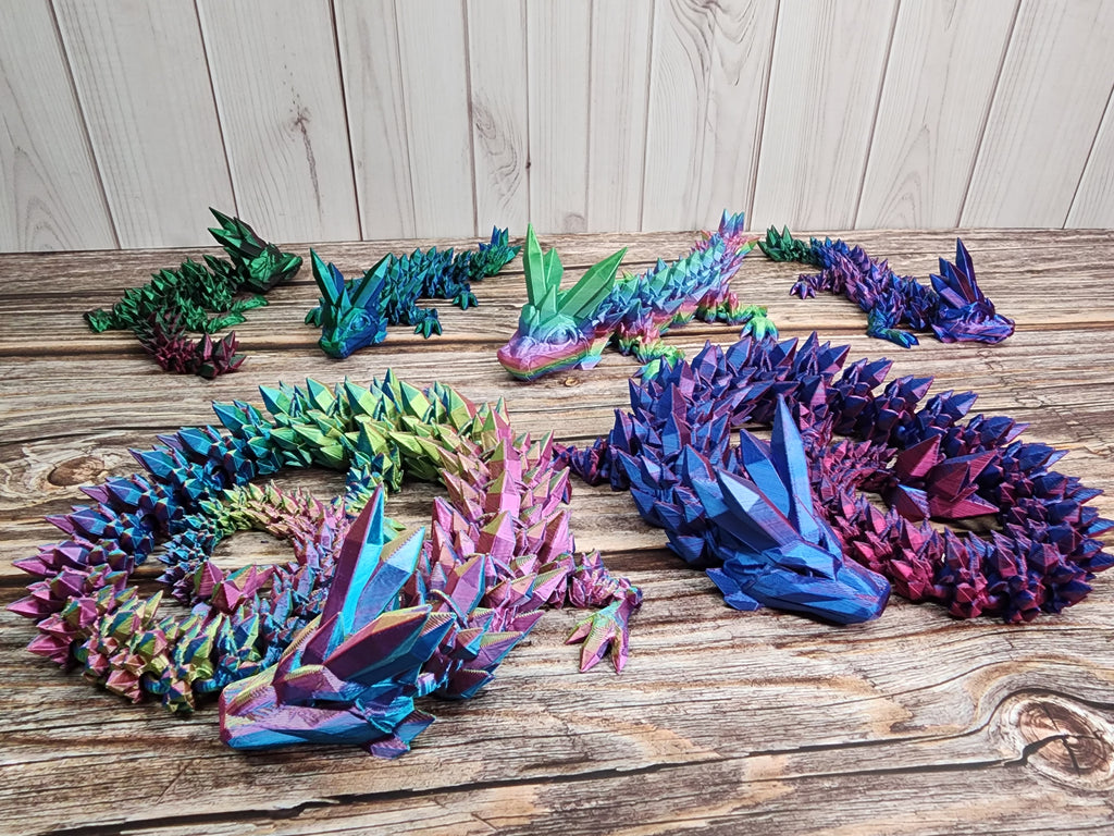 Crystal Dragon and Egg Combo - Articulated 3D Print