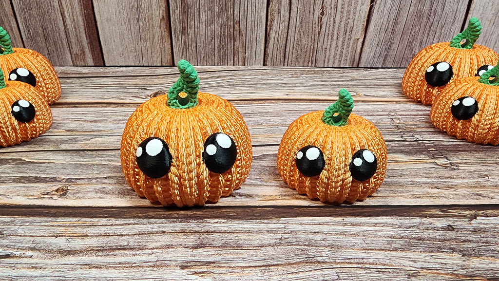 Crochet Pumpkins - Moving Feet - 3D Printed Fidget
