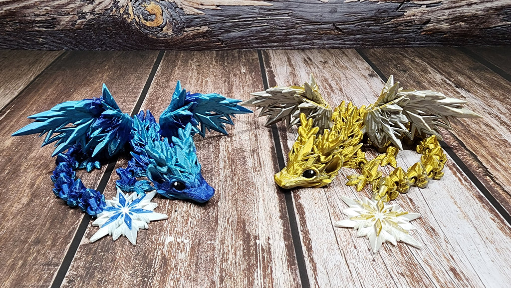 Baby Winter Dragon - Optional Egg - 3D Printed Fidget