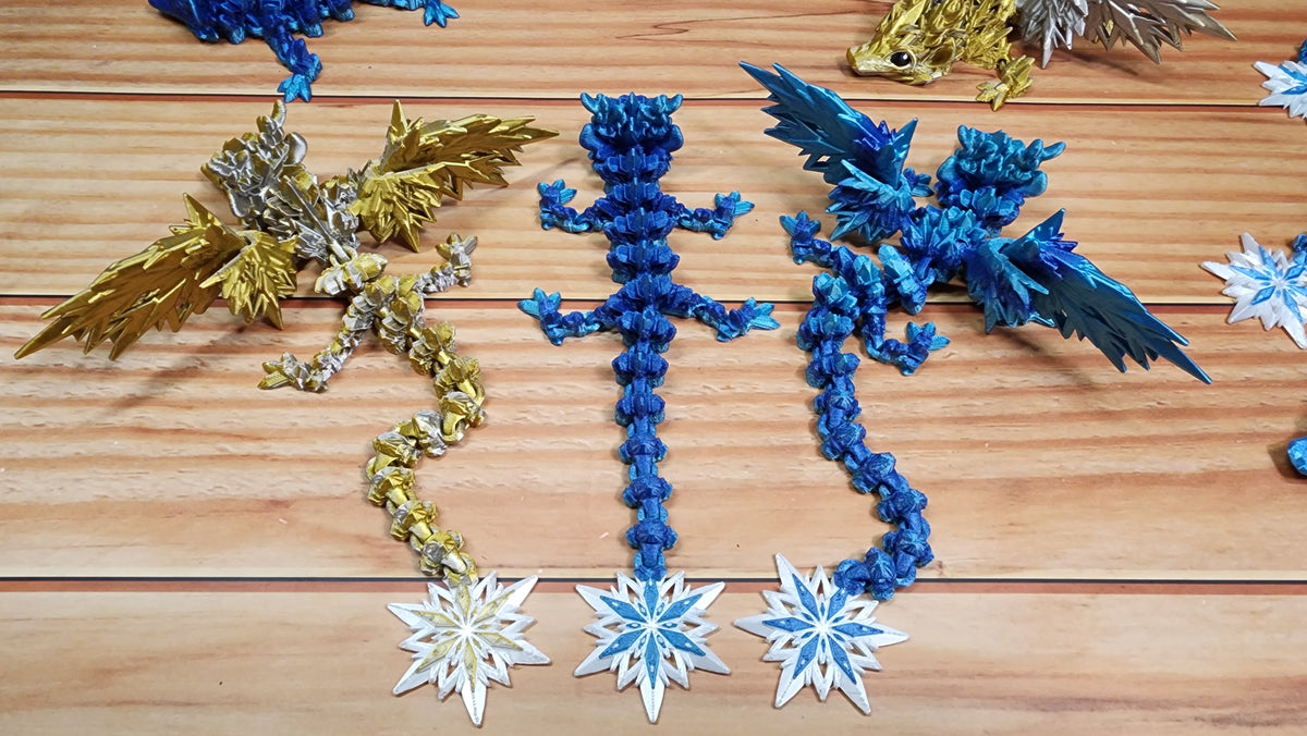 Baby Winter Dragon - Optional Egg - 3D Printed Fidget