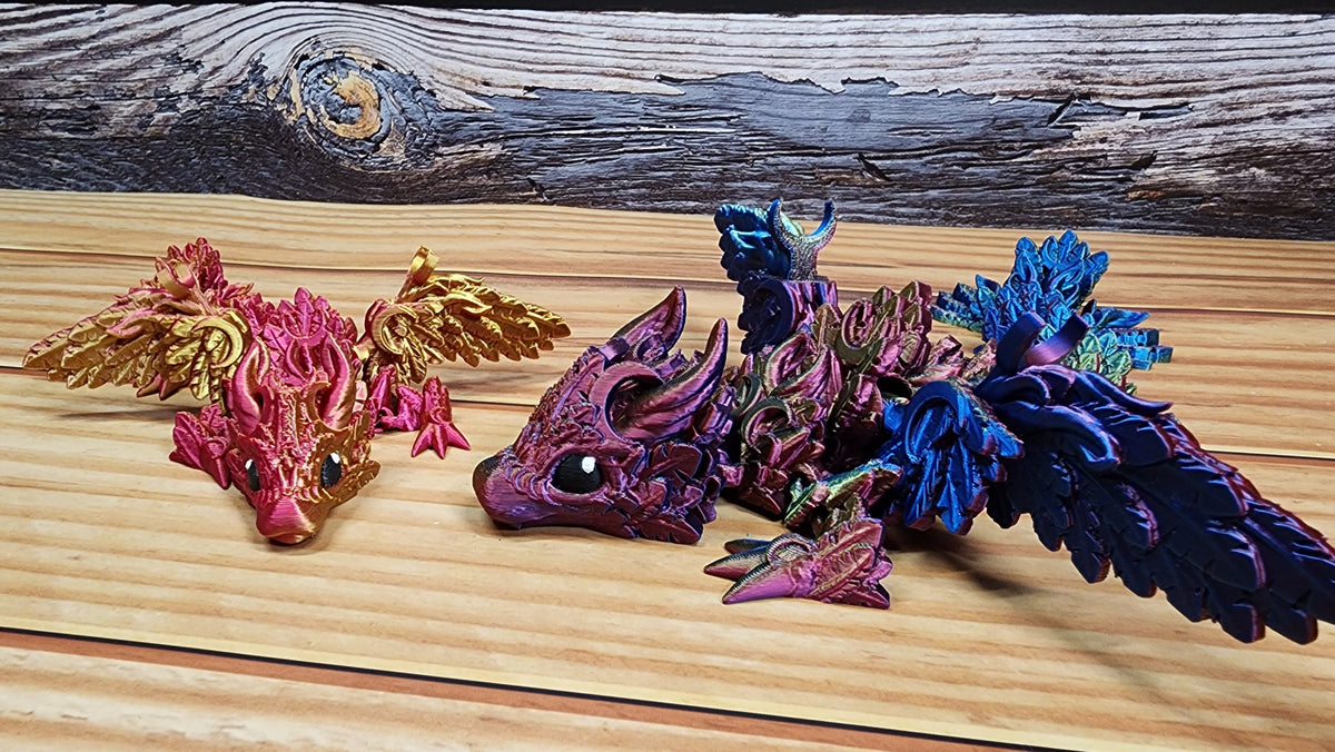 Baby Wing Lunar Dragon - 3D Printed Fidget