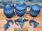 Baby Winter Dragon - Optional Egg - 3D Printed Fidget