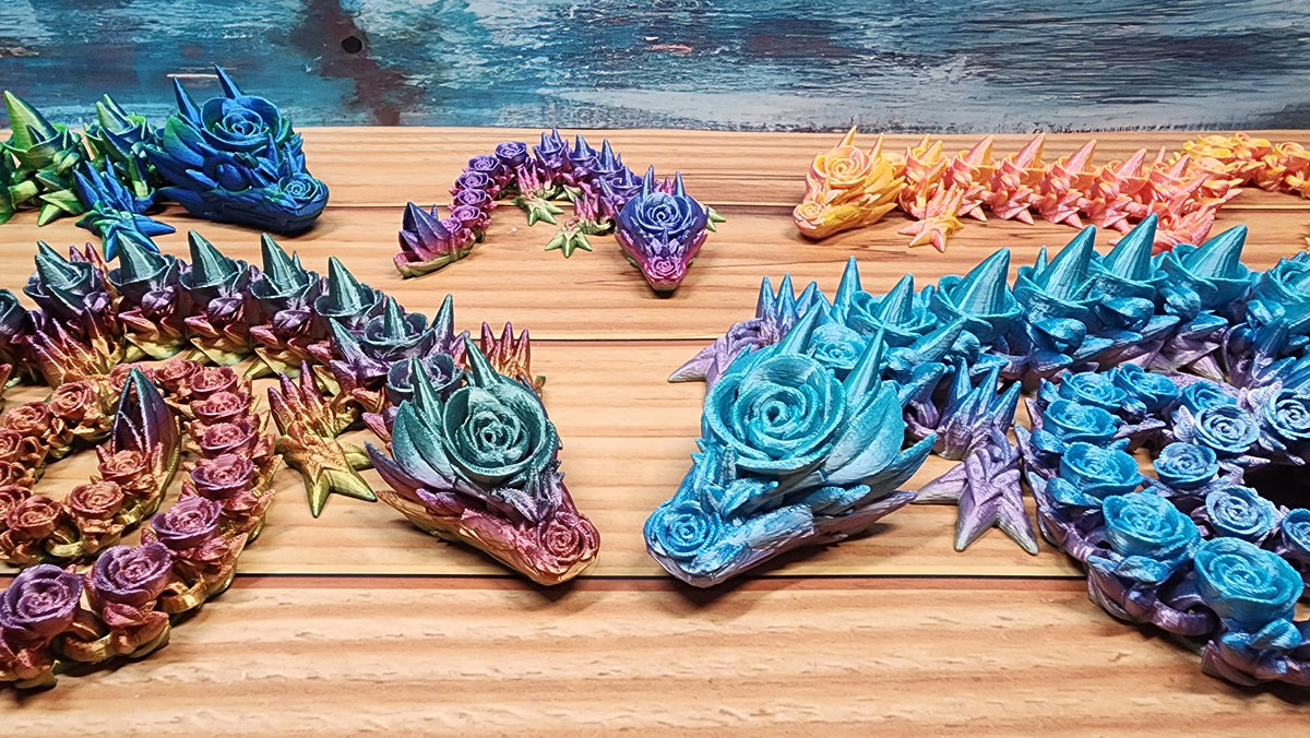 Rose Dragon - 3D Printed Fidget