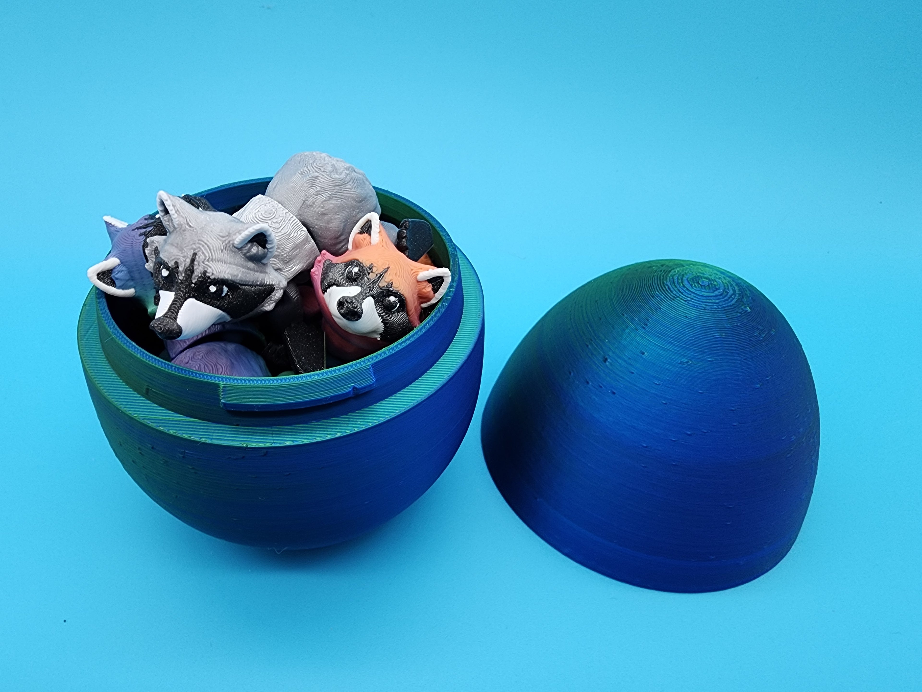 Mini Raccoon- Grab Bag - Egg Option - 3d printed articulated mini
