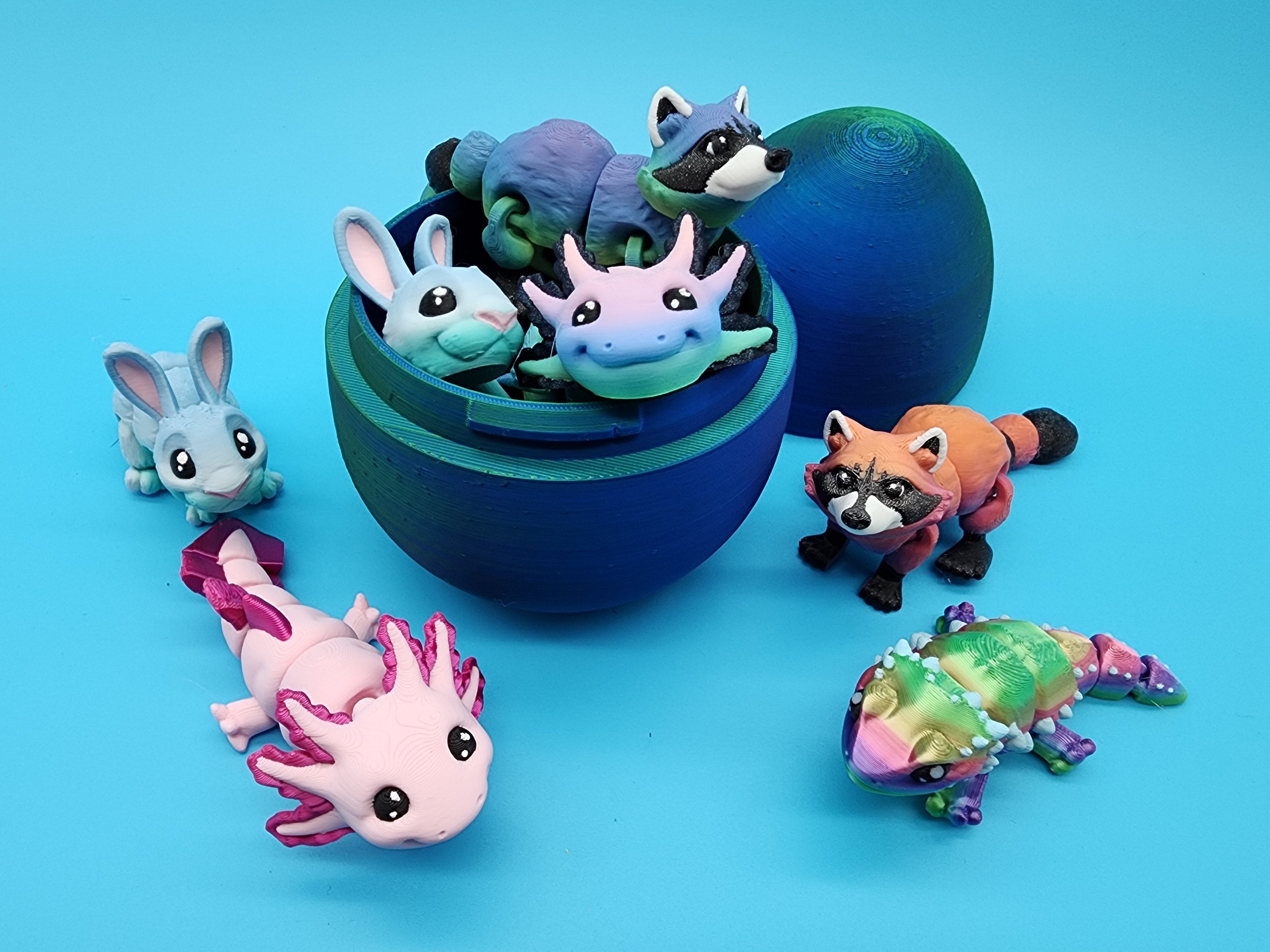 Mini Raccoon- Grab Bag - Egg Option - 3d printed articulated mini