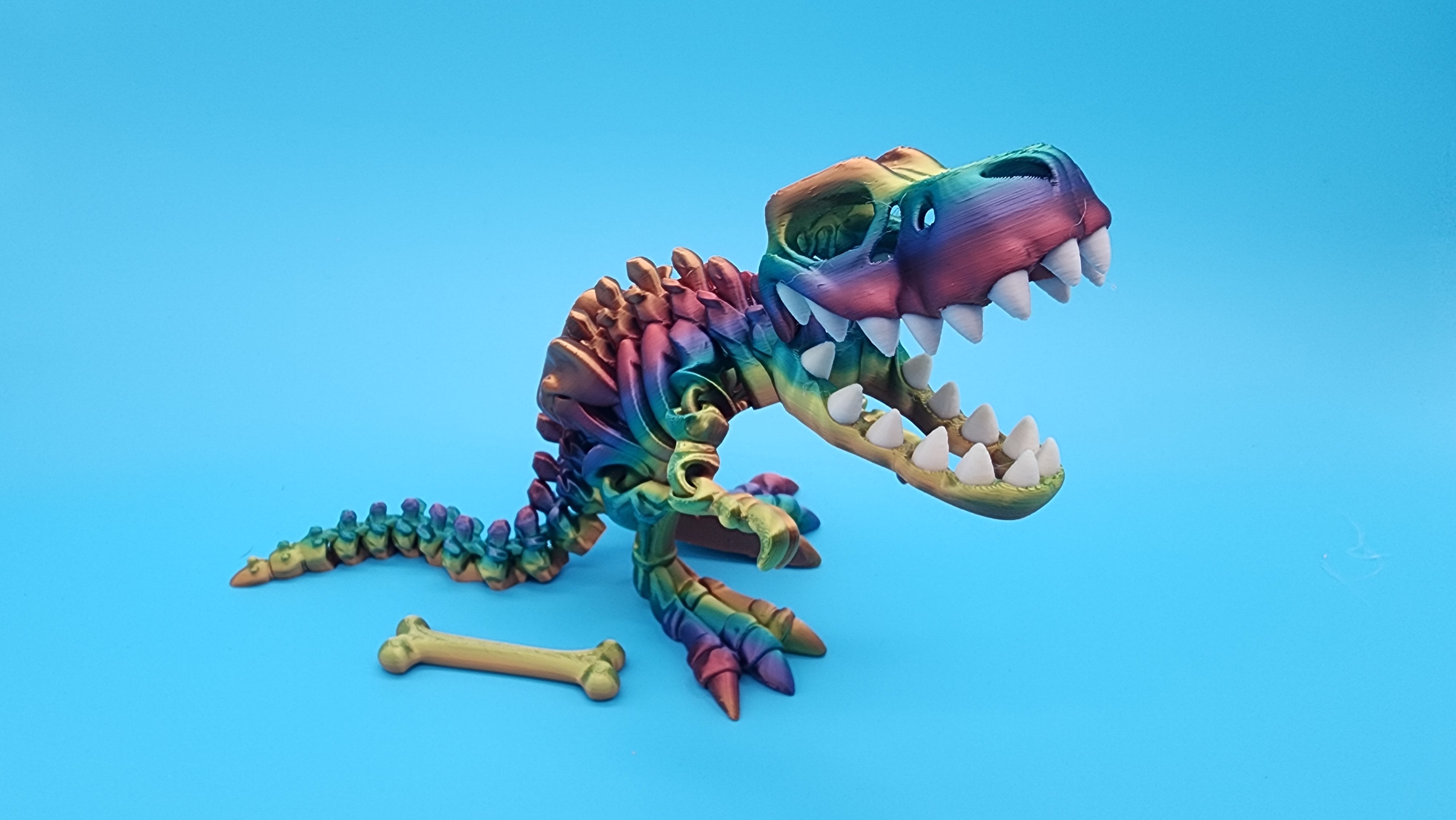 Skeleton T-Rex - 3D Printed Fidget