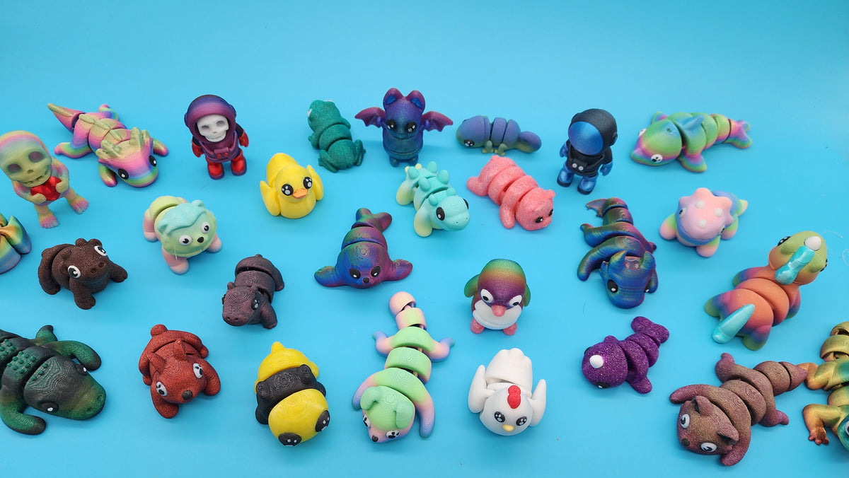 Mystery Animal Packs Mini 3D Printed Articulated Figurines 50+ Fun Designs - Great Size - Beautiful Details