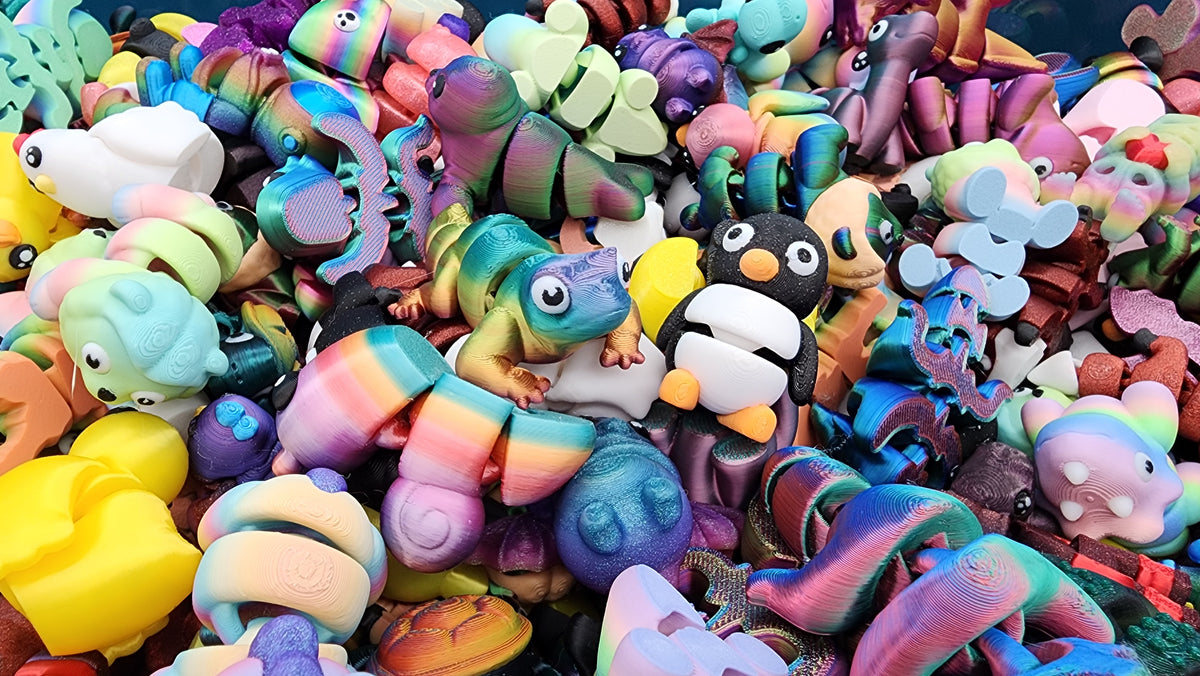 Mystery Animal Packs Mini 3D Printed Articulated Figurines 50+ Fun Designs - Great Size - Beautiful Details