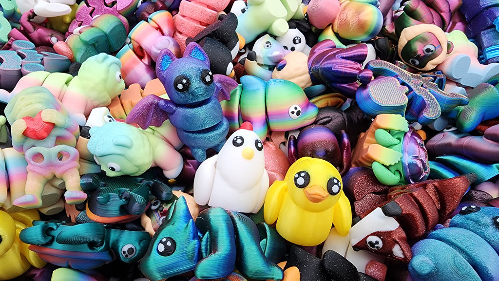 Mystery Animal Packs Mini 3D Printed Articulated Figurines 50+ Fun Designs - Great Size - Beautiful Details