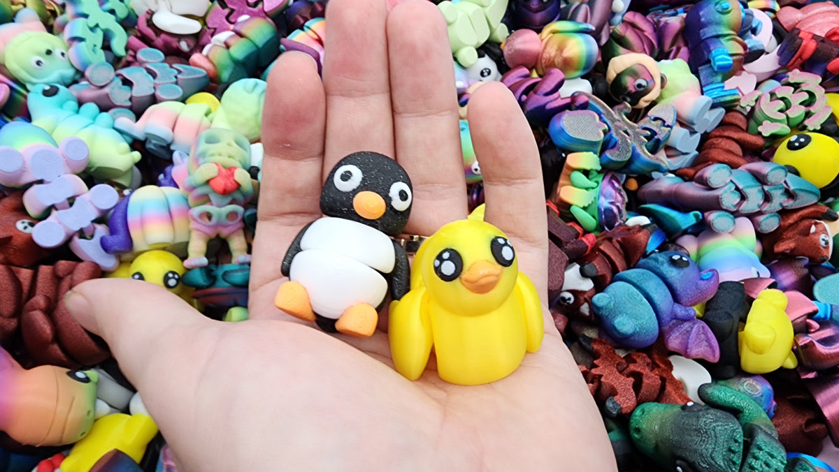 Mystery Animal Packs Mini 3D Printed Articulated Figurines 50+ Fun Designs - Great Size - Beautiful Details