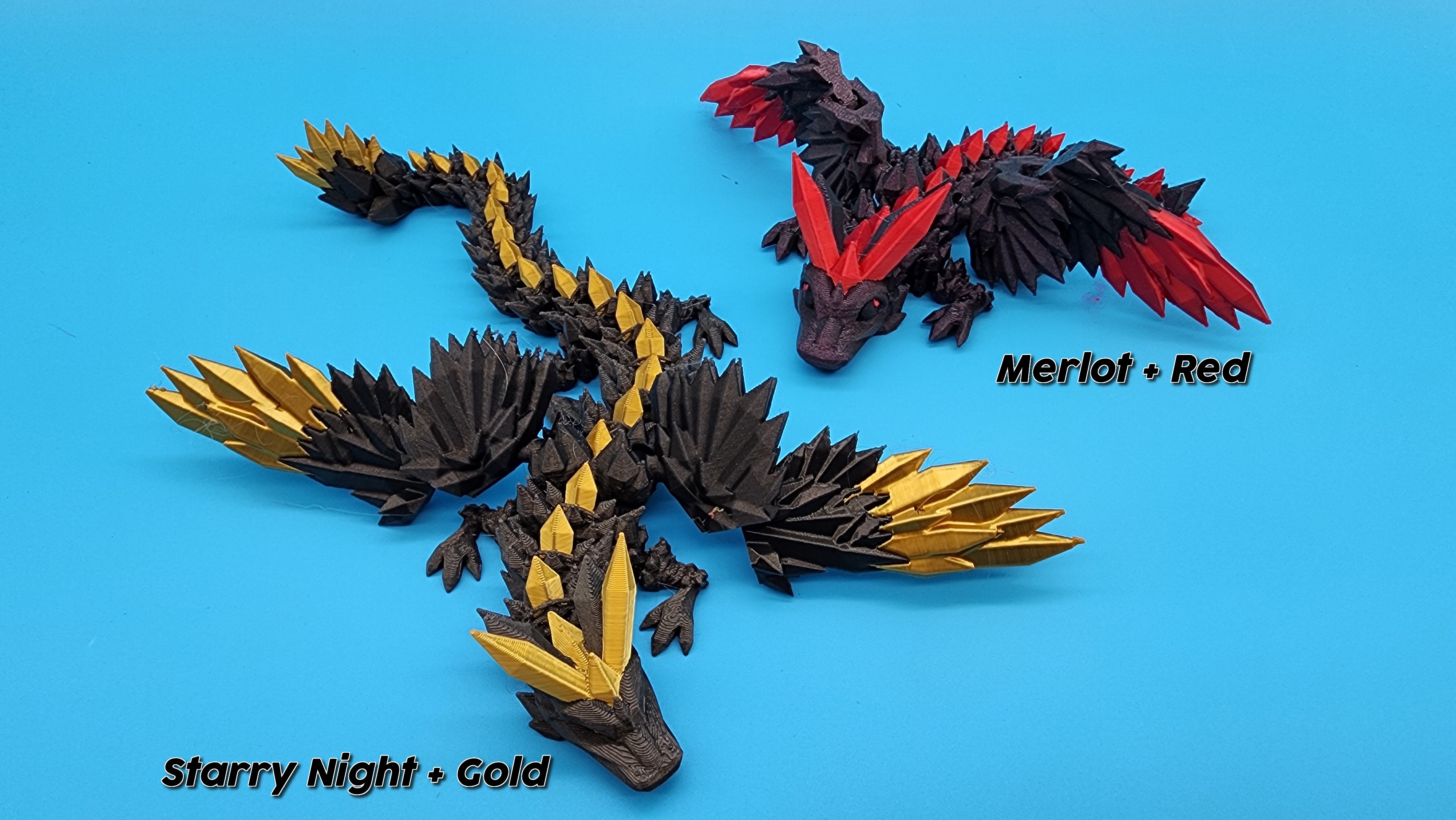 Crystal Dragon and Egg Combo - 3D Printed Articulated Fidget