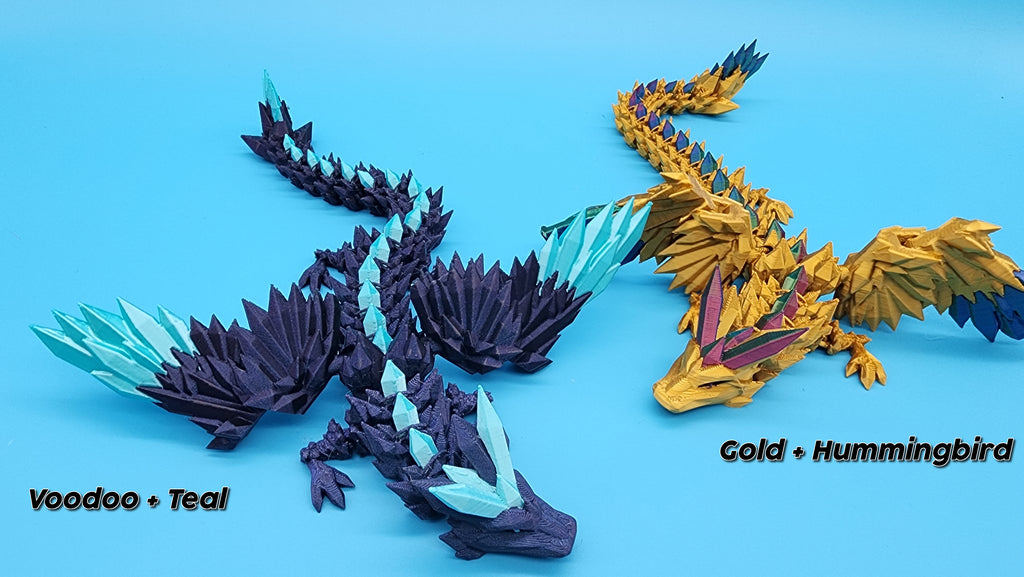 Premium Crystal Wing Dragon - 3d printed Dragon w/ beautiful details