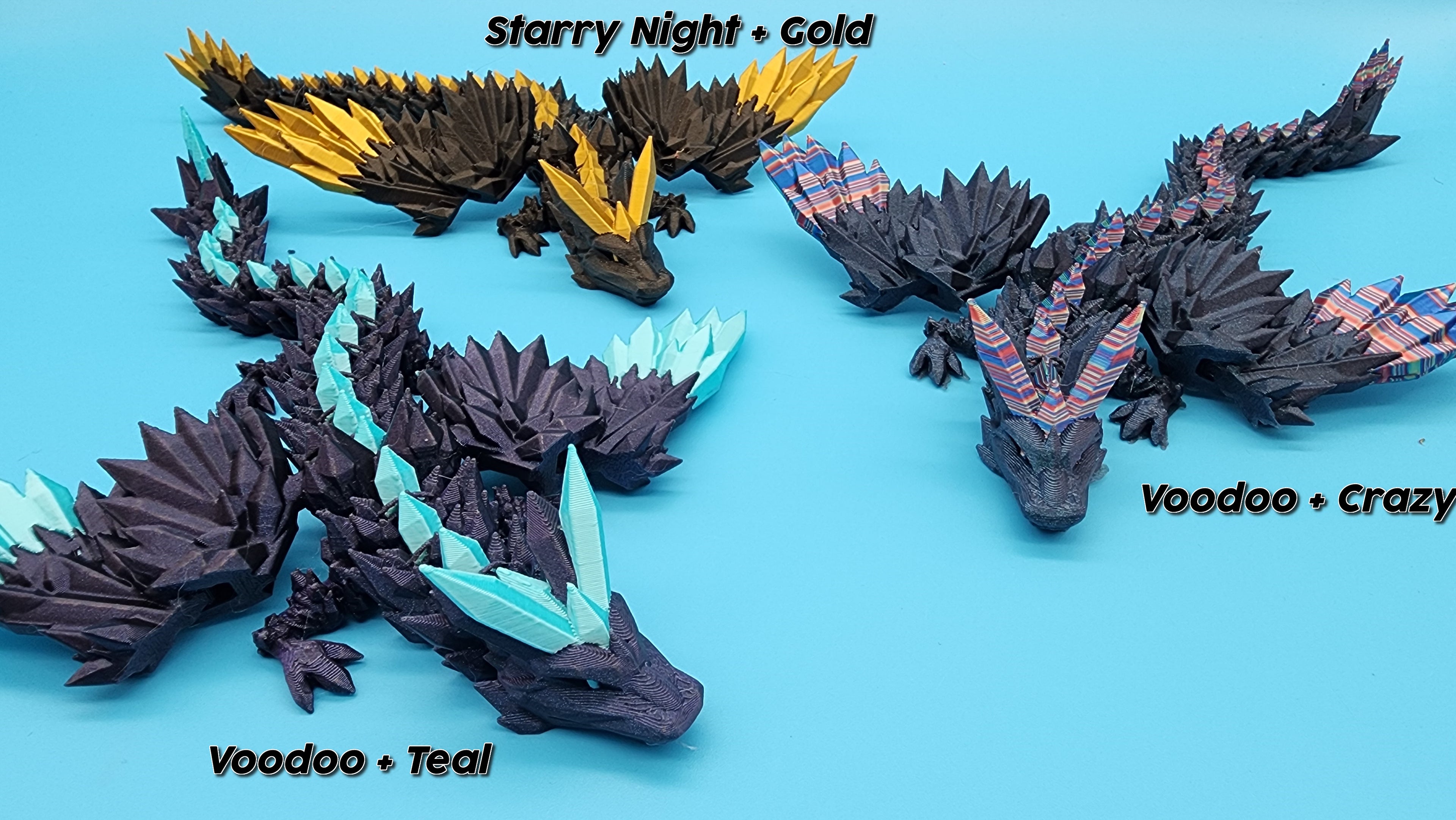 Premium Crystal Wing Dragon - 3d printed Dragon w/ beautiful details