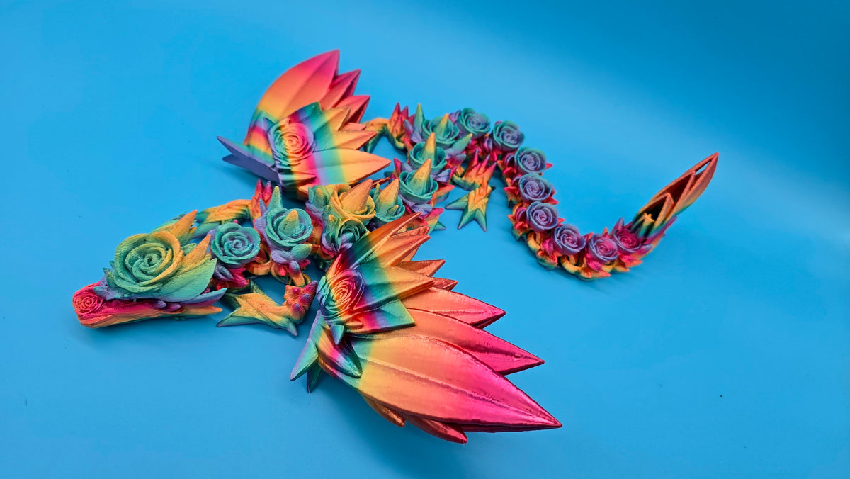 Rose Wing Dragon - 3D Printed Fidget