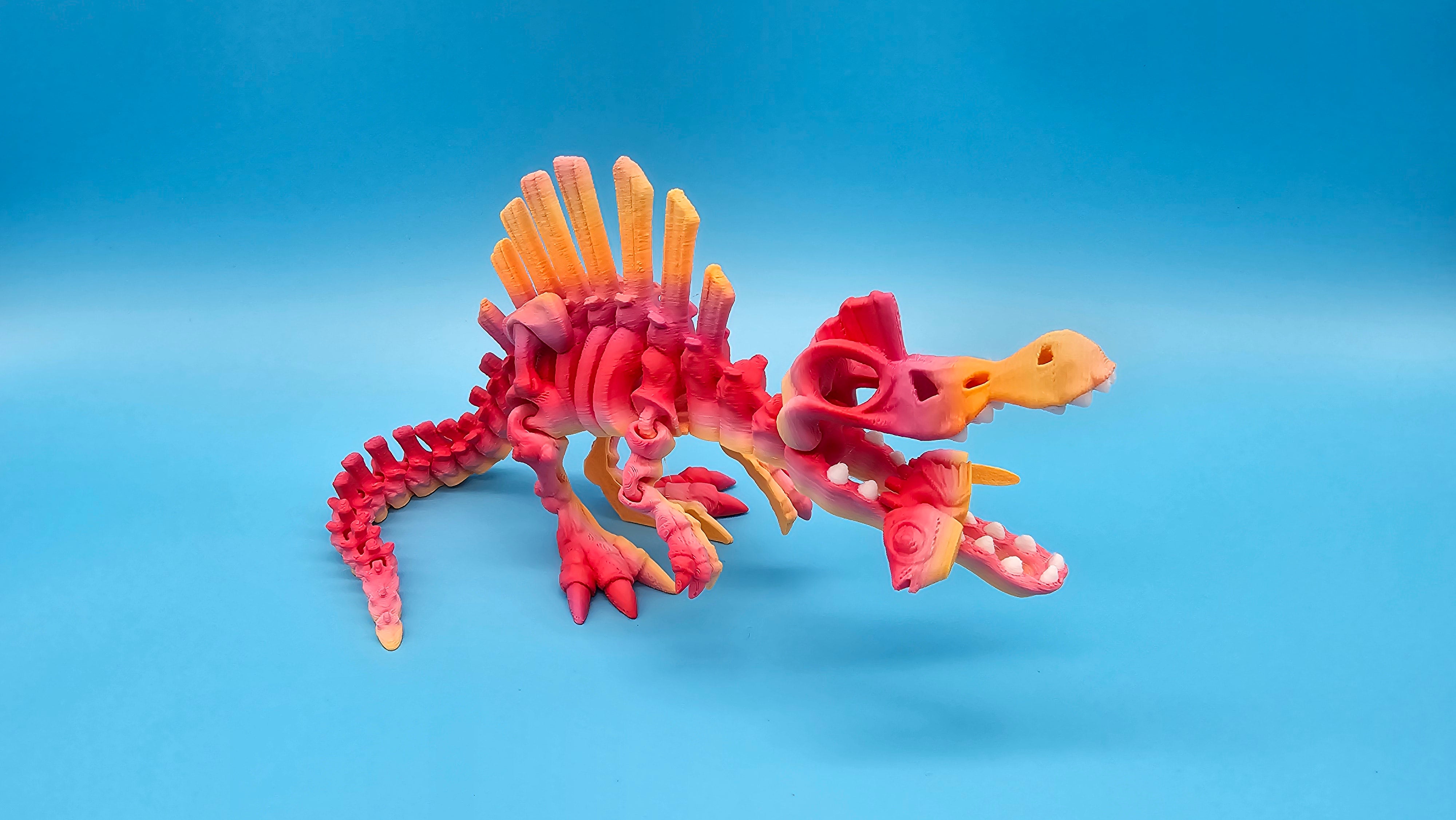 Skeleton Spinosaurus - 3D Printed Fidget