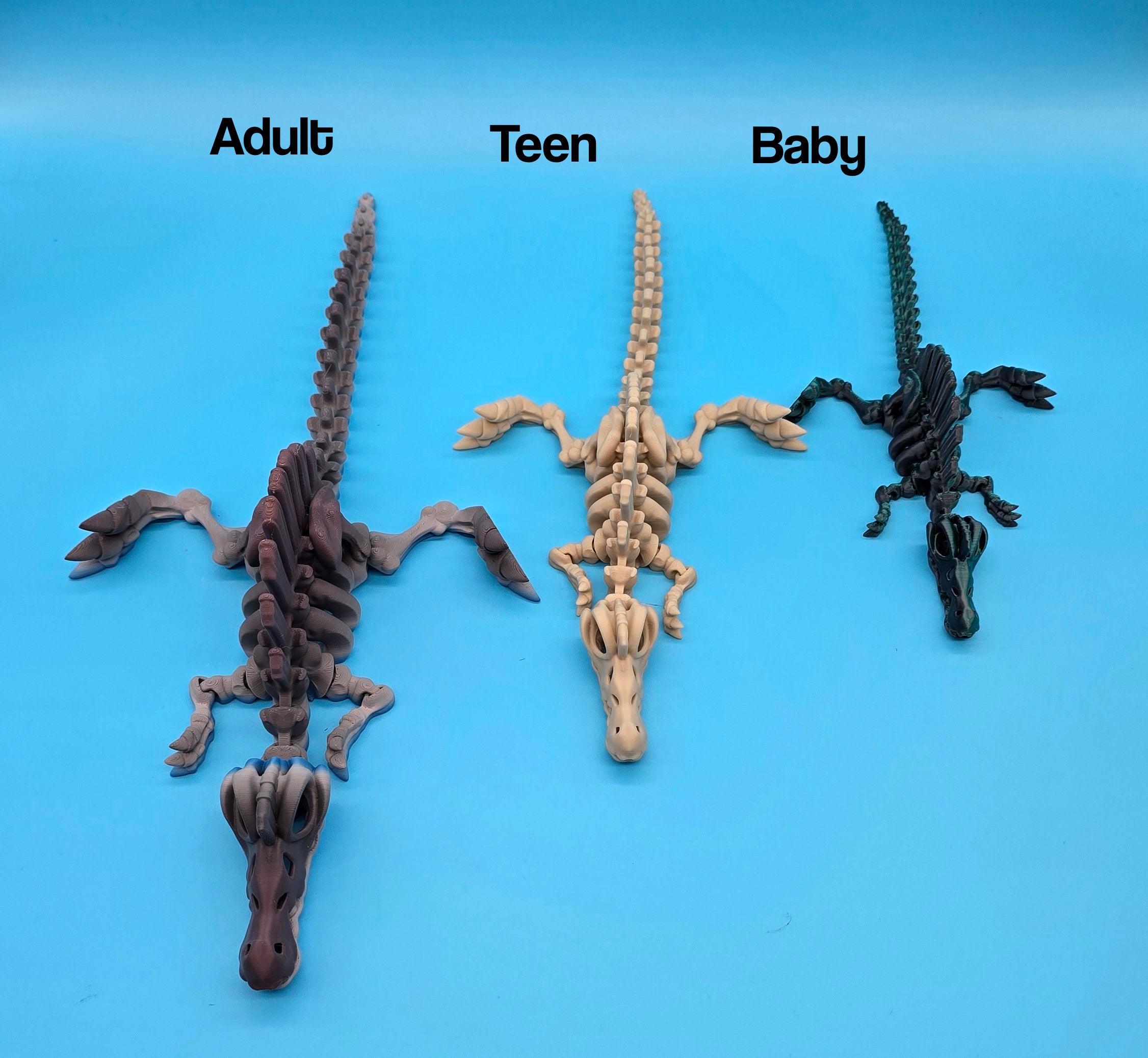 Skeleton Spinosaurus - 3D Printed Fidget