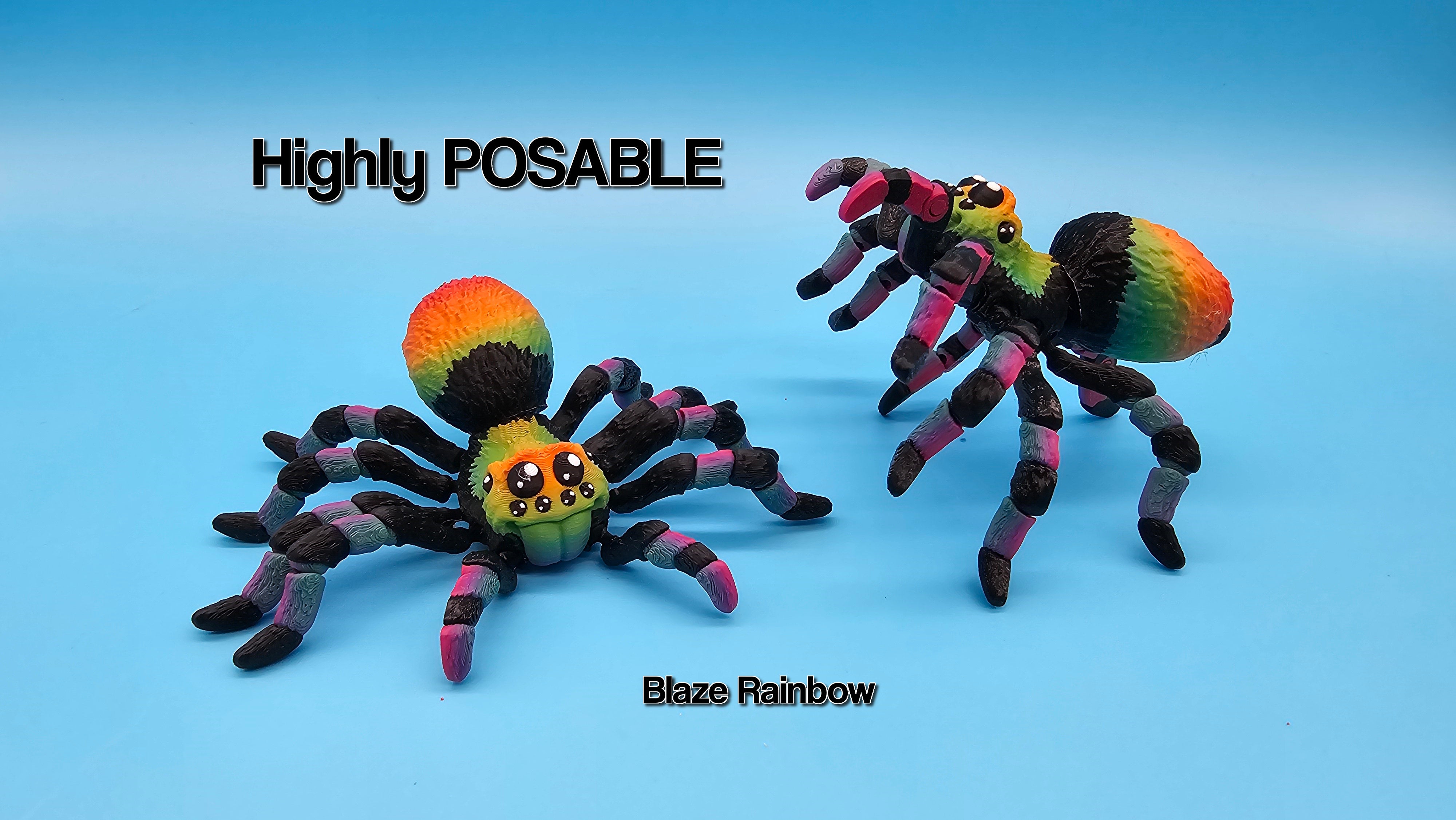 Articulated Tarantula - Poseable - High Detail - Flexible 3D Printed Stress Toy