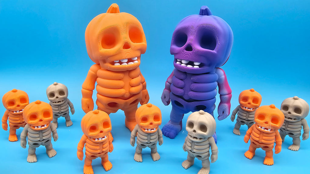 Articulated Skeleton Bestie - Pumpkin Head or 7 other designs
