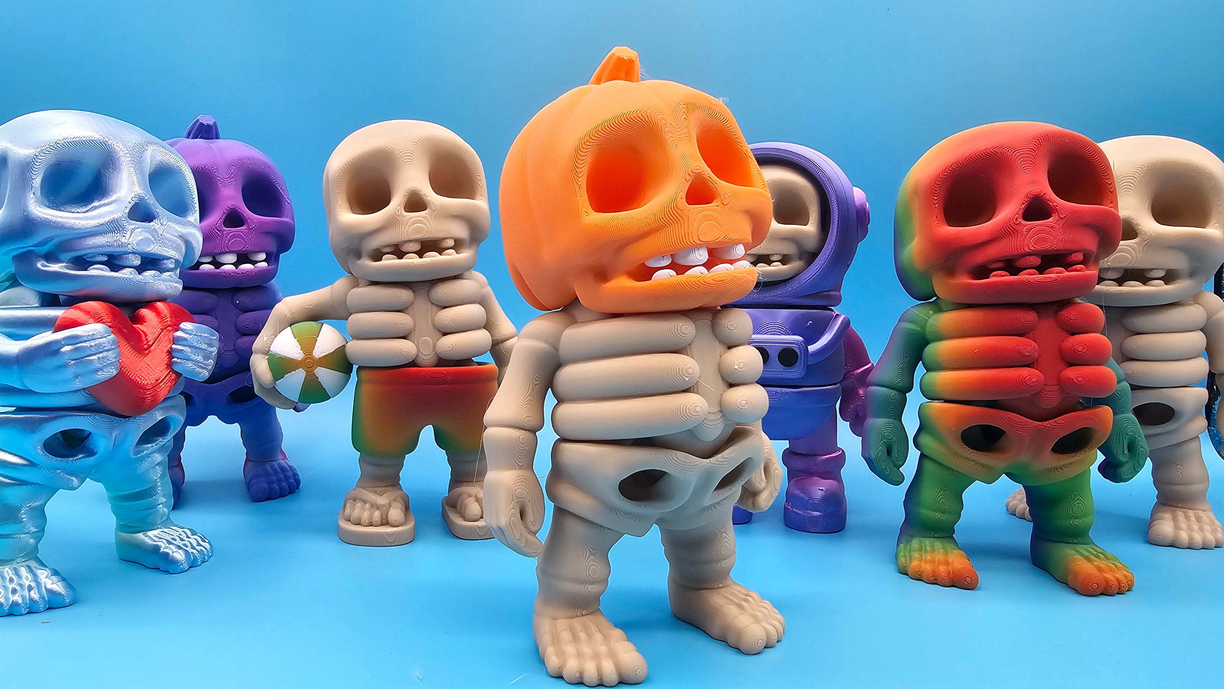 Articulated Skeleton Bestie - Pumpkin Head or 7 other designs