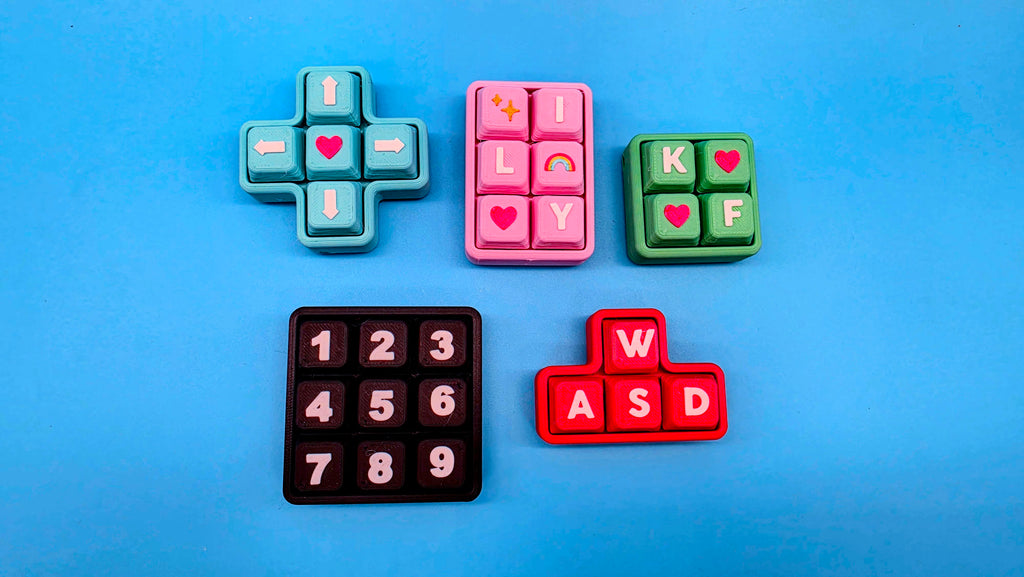 Personalized Grid Clicker Keychain