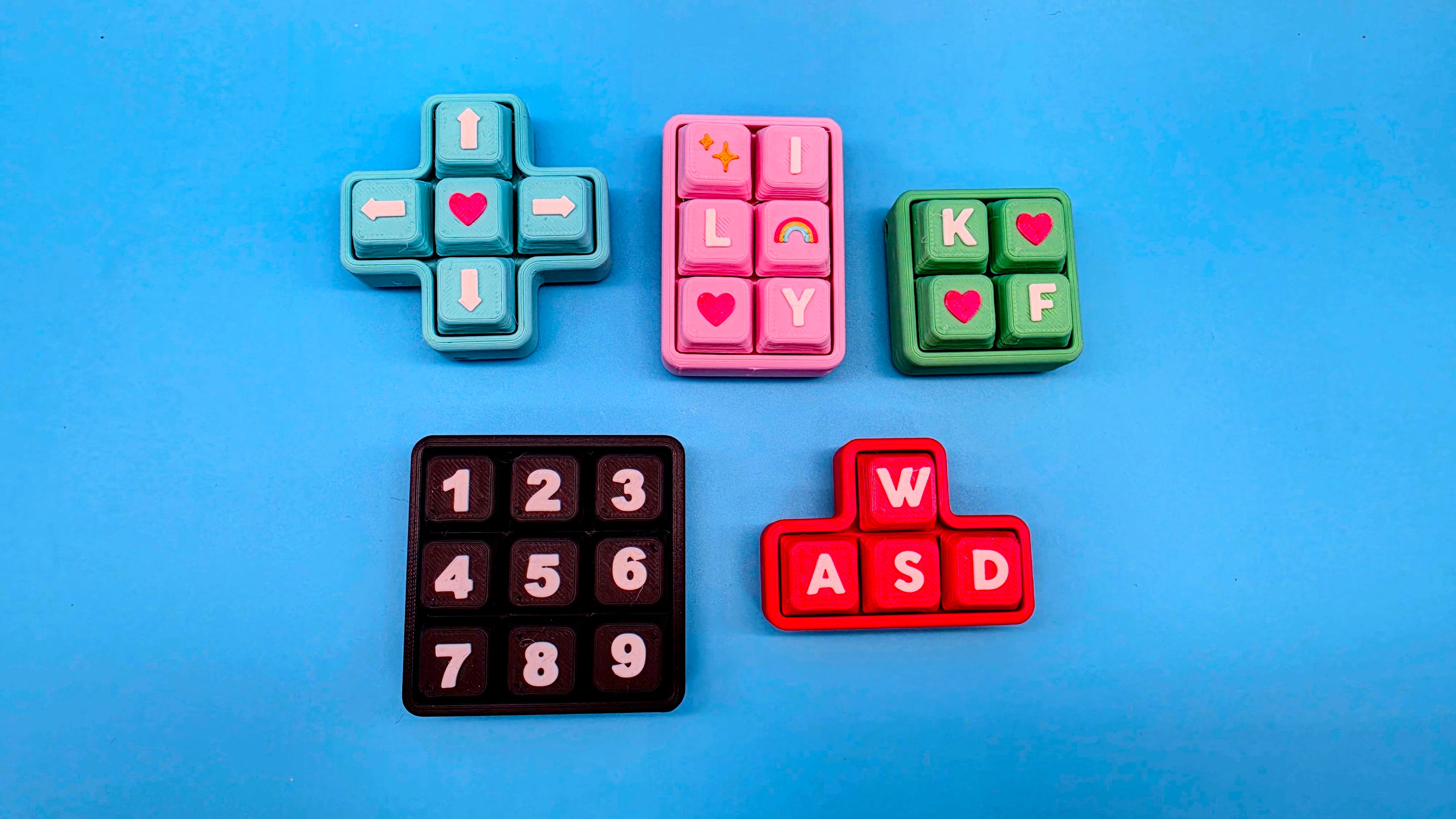 Personalized Grid Clicker Keychain