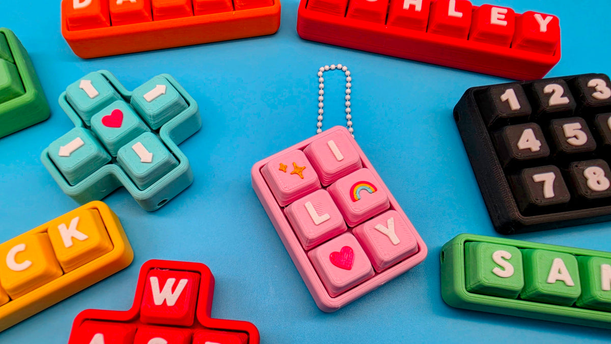 Personalized Grid Clicker Keychain