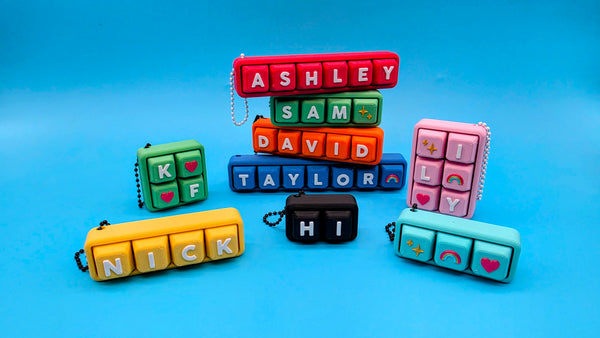 Personalized Grid Clicker Keychain