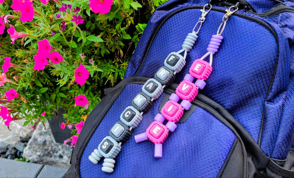 Personalized Bead Clicker Keychain
