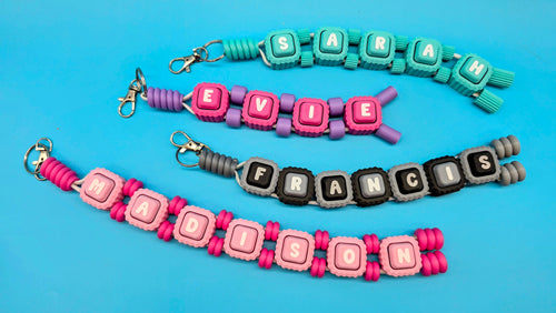 Personalized Bead Clicker Keychain