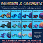 Dragon Egg and Dragons - 3d Printed Articulated Dragon w/ Colored Eyes - 12+ dragons