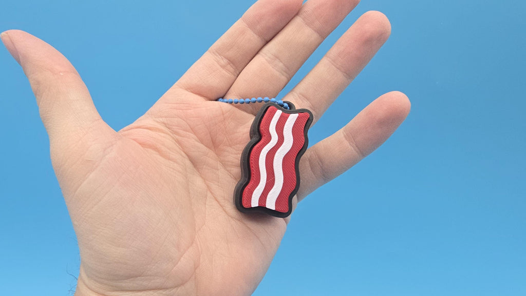 Morning Munchies Clicker Keychain | Satisfying Click | Sensory Fidget Toy | Bacon Egg Toast