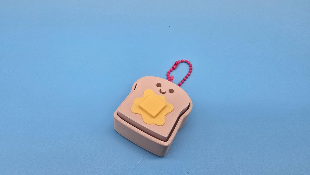Morning Munchies Clicker Keychain | Satisfying Click | Sensory Fidget Toy | Bacon Egg Toast