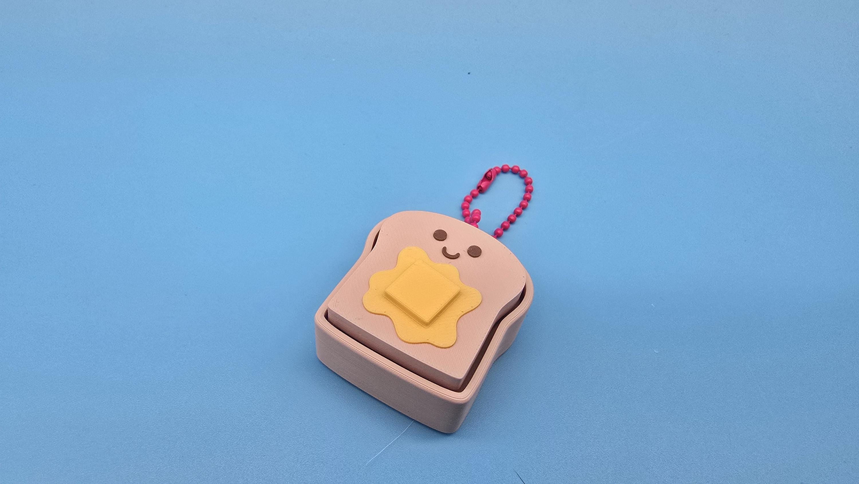 Morning Munchies Clicker Keychain | Satisfying Click | Sensory Fidget Toy | Bacon Egg Toast