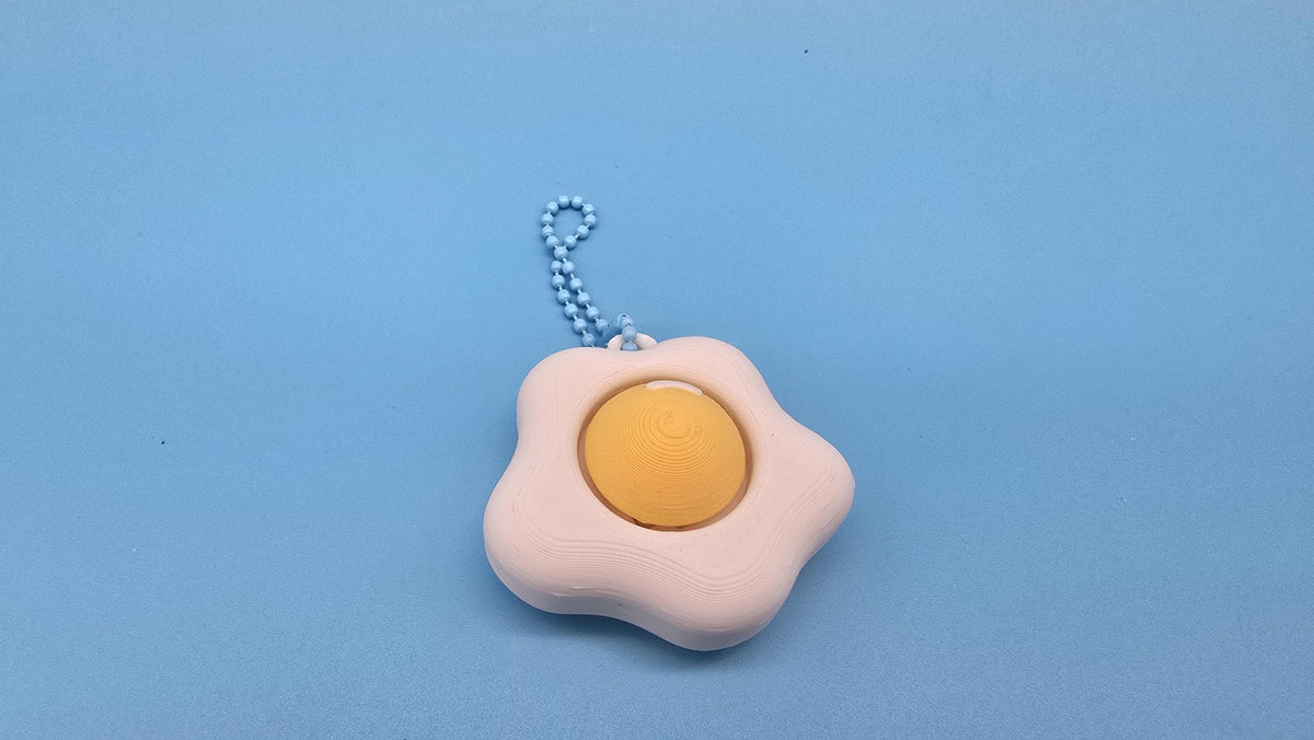 Morning Munchies Clicker Keychain | Satisfying Click | Sensory Fidget Toy | Bacon Egg Toast
