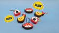 Sushi Friends Clicker Keychain | Satisfying Click | Sensory Fidget Toy | Onigiri Tempura Sushi Roll