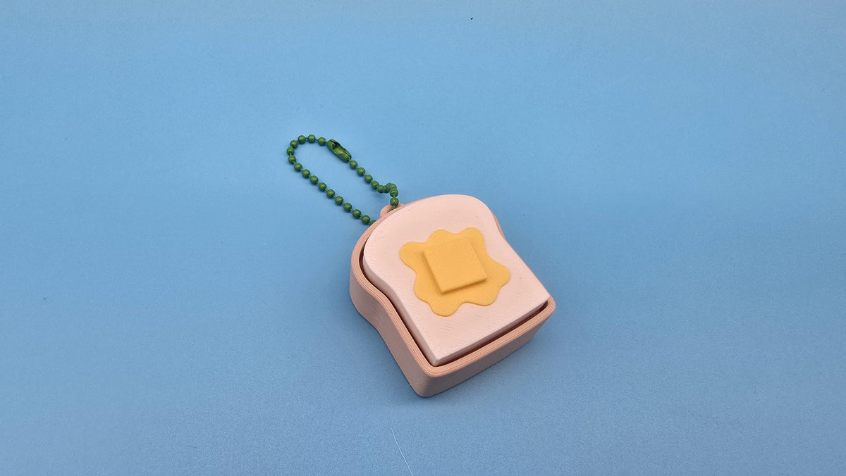 Morning Munchies Clicker Keychain | Satisfying Click | Sensory Fidget Toy | Bacon Egg Toast