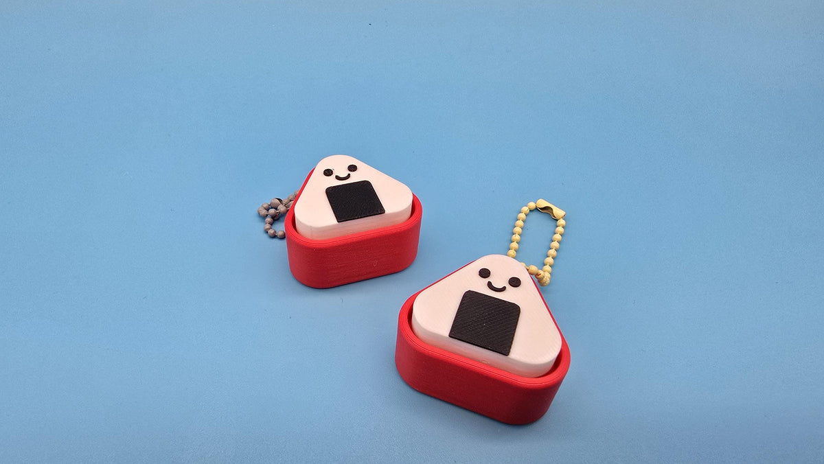 Sushi Friends Clicker Keychain | Satisfying Click | Sensory Fidget Toy | Onigiri Tempura Sushi Roll