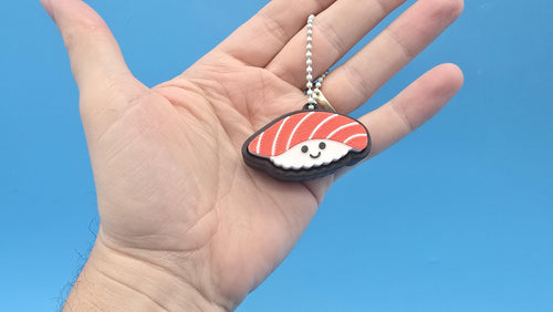 Sushi Friends Clicker Keychain | Satisfying Click | Sensory Fidget Toy | Onigiri Tempura Sushi Roll