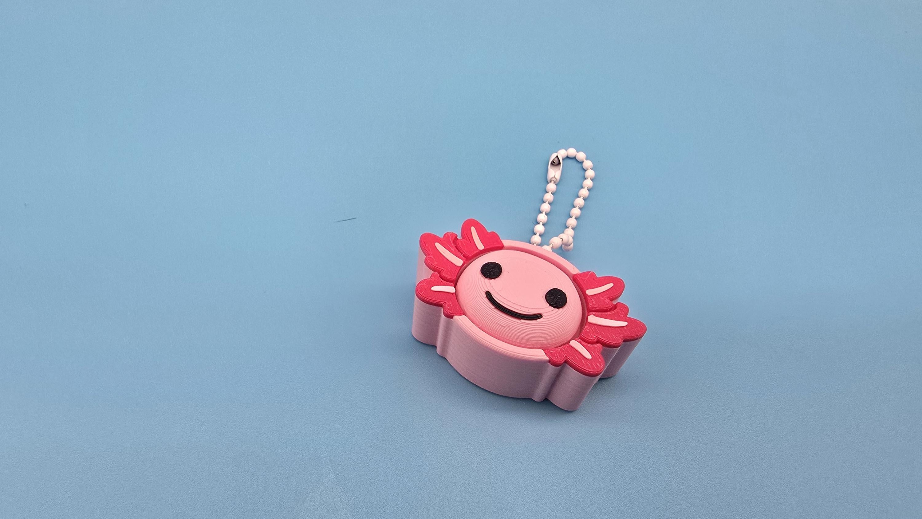 Axolotl Clicker Keychain | Satisfying Click | Sensory Fidget Toy | Pink Blue