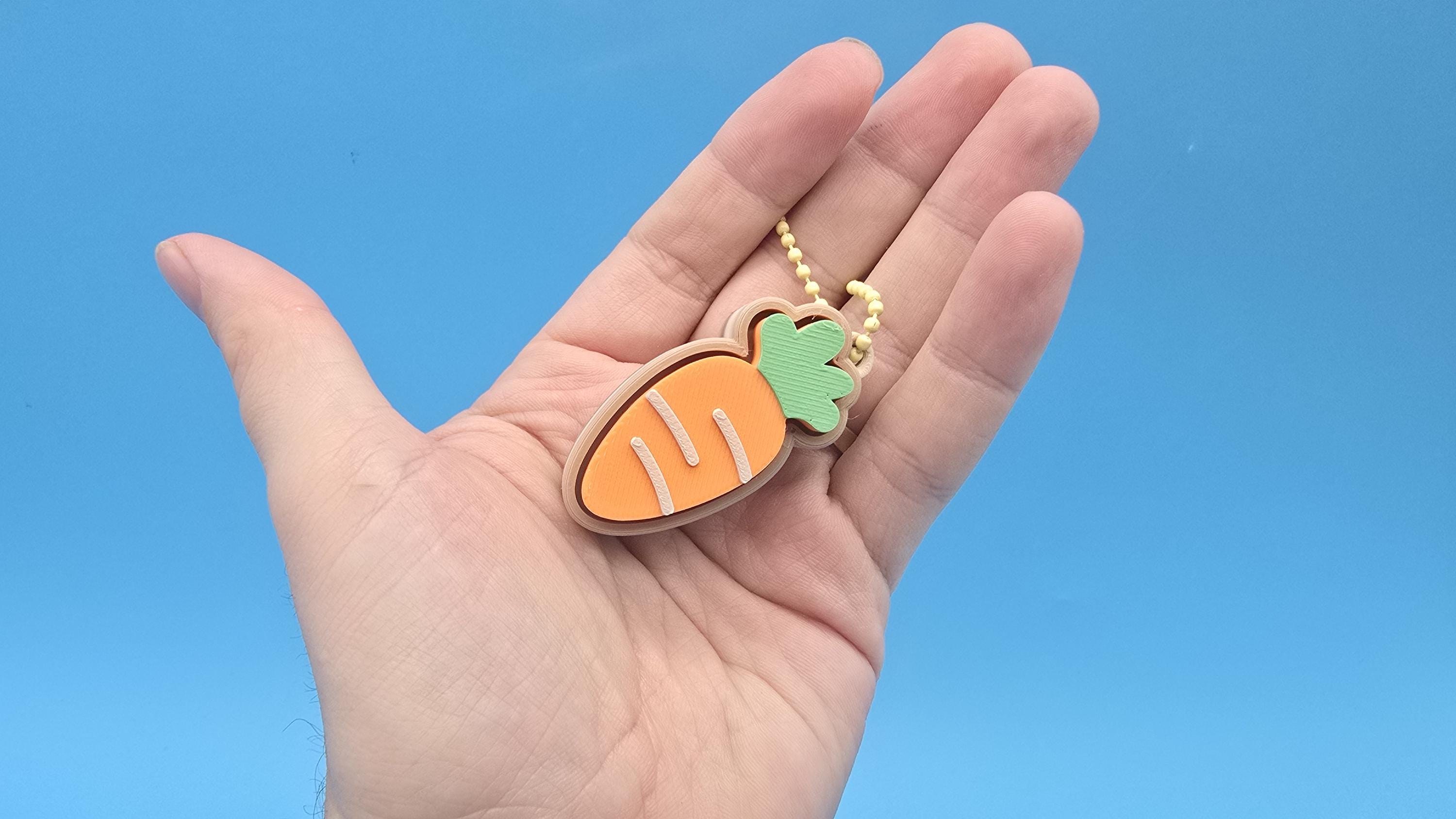 Bunny & Carrot Clicker Keychain | Satisfying Click | Sensory Fidget Toy | Rabbit Fidget