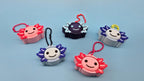 Axolotl Clicker Keychain | Satisfying Click | Sensory Fidget Toy | Pink Blue