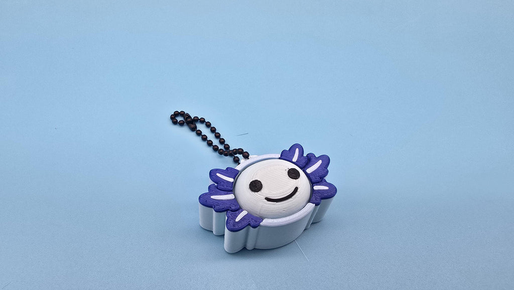 Axolotl Clicker Keychain | Satisfying Click | Sensory Fidget Toy | Pink Blue