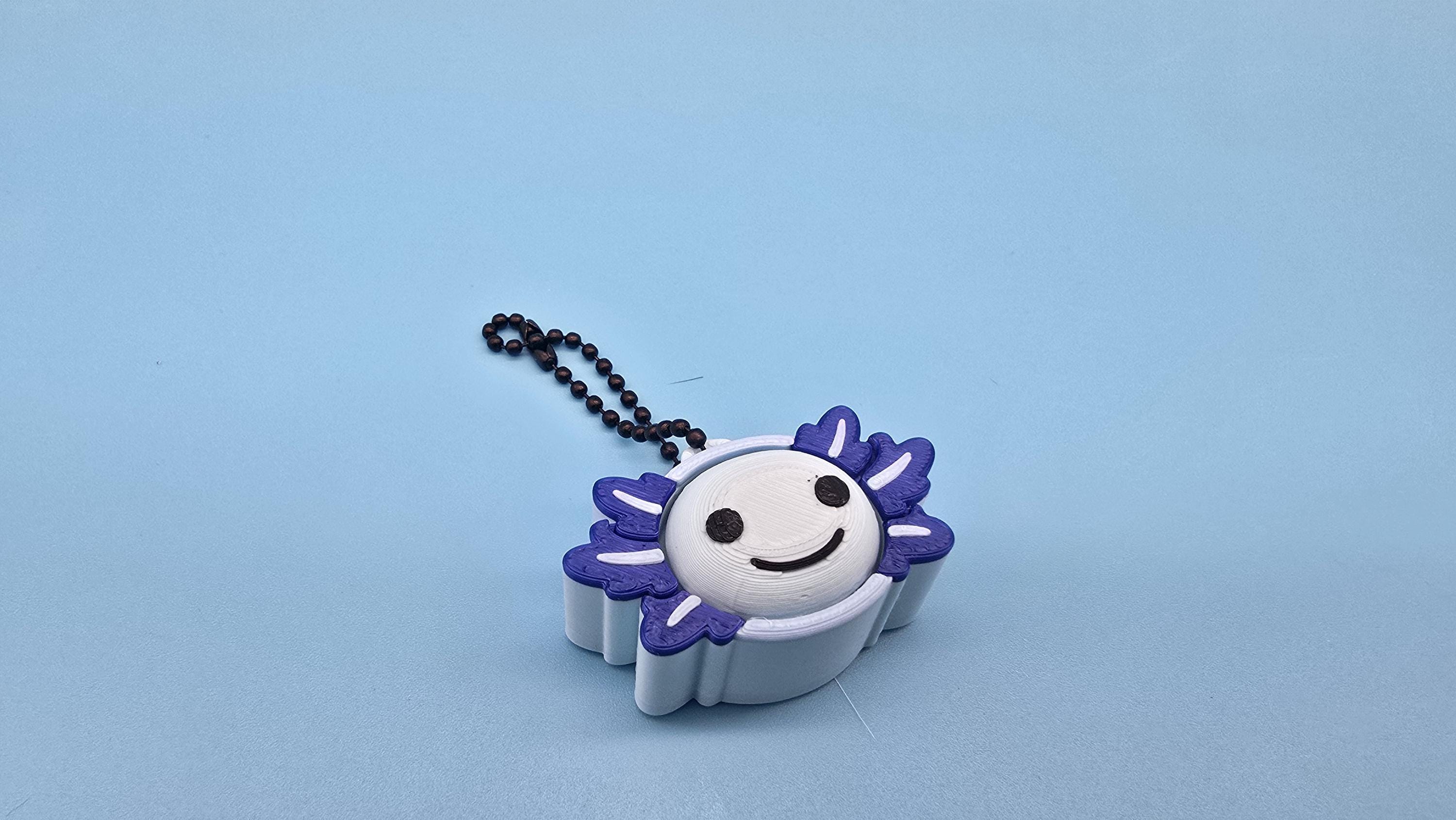 Axolotl Clicker Keychain | Satisfying Click | Sensory Fidget Toy | Pink Blue