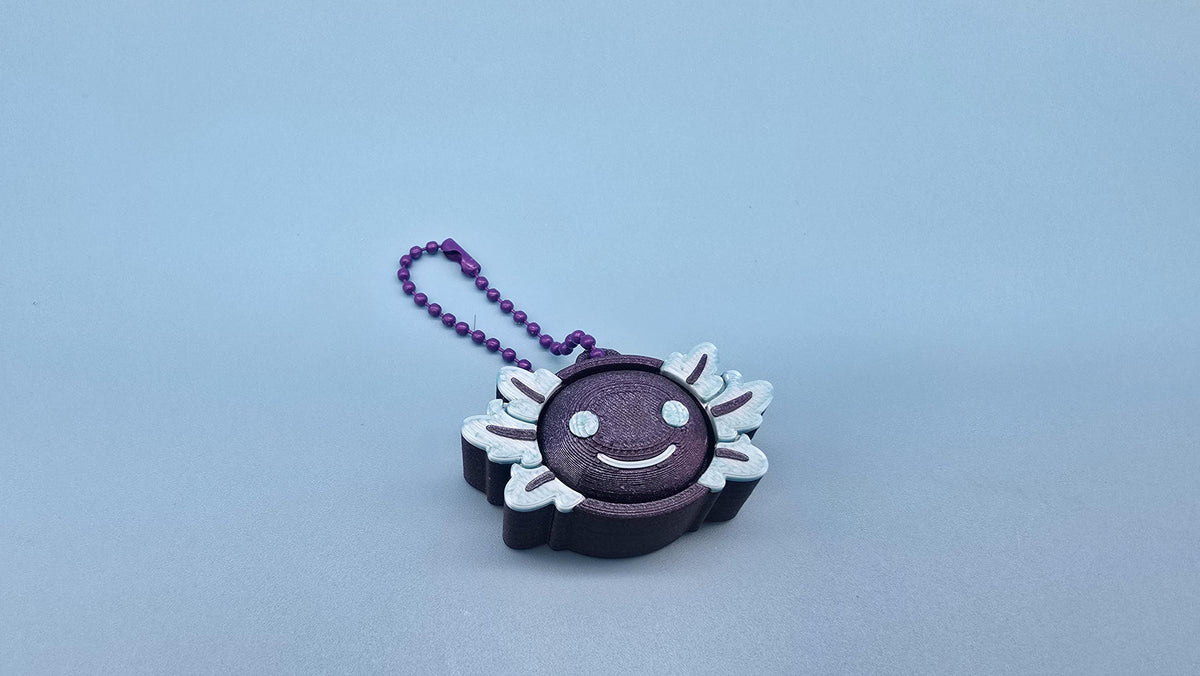 Axolotl Clicker Keychain | Satisfying Click | Sensory Fidget Toy | Pink Blue