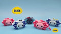 Axolotl Clicker Keychain | Satisfying Click | Sensory Fidget Toy | Pink Blue