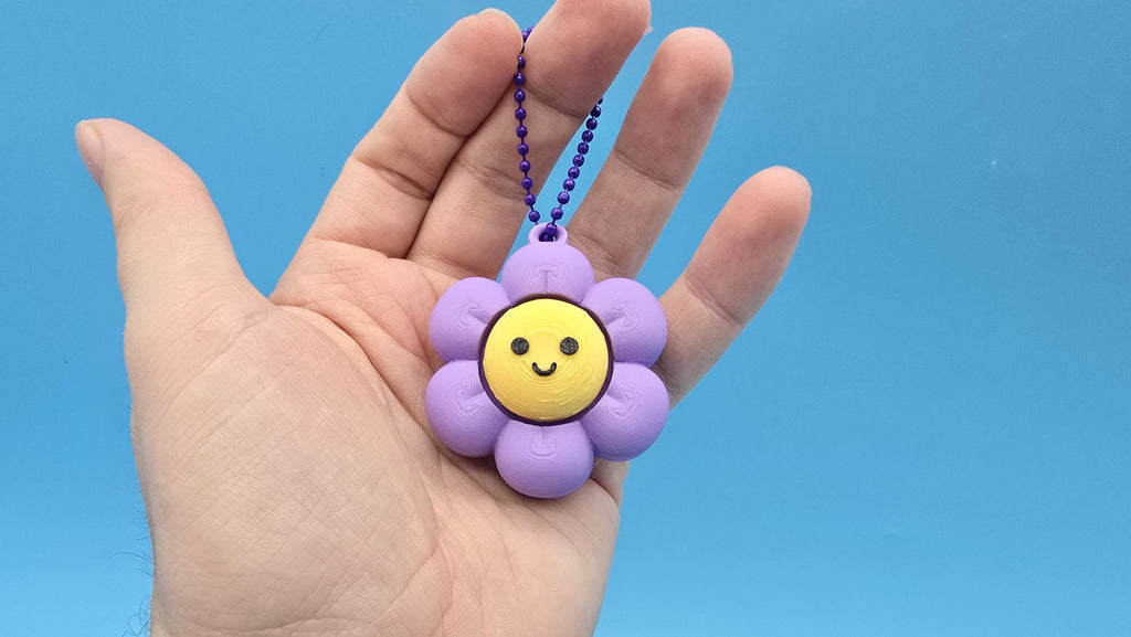Daisy Clicker Keychain | Satisfying Click | Sensory Fidget in Rainbow colors