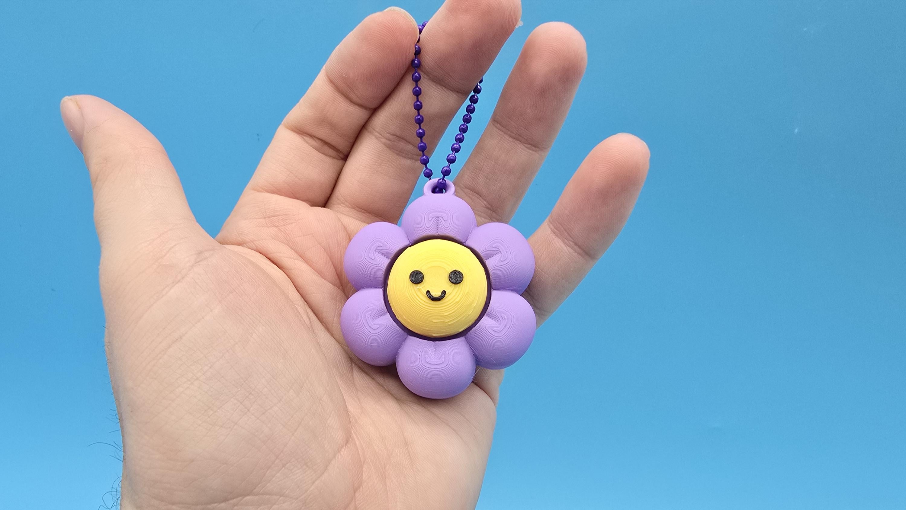 Daisy Clicker Keychain | Satisfying Click | Sensory Fidget in Rainbow colors
